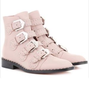 Givenchy Elegant Moto Studded Buckle Ankle Boots